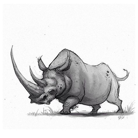 Rhino Character, Rhino Art, Petit Tattoo, Desenho Tattoo, Animal Graphic, Concept Art Character, Rhinos, Photoshop Art, Design Challenge