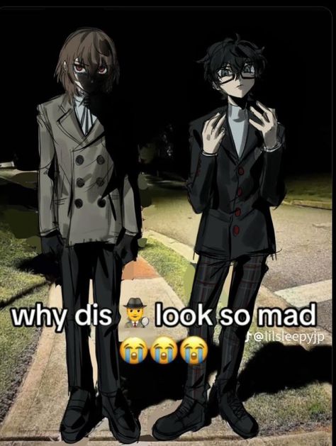 Persona 5 Memes, Persona Five, Ren Amamiya, Goro Akechi, Persona 5 Joker, Persona 4, 5 Anime, Persona 5, Funky Art