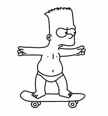 Simpsons Black And White, Bart Simpson Drawing, Simpson Drawing, Easy Tattoos To Draw, Simpsons Tattoo, Simpsons Drawings, Petit Tattoo, Eagle Drawing, Graffiti Pictures