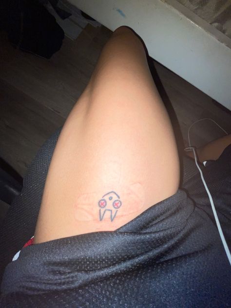 Stick And Poke Tattoo Thigh, Stick And Poke Tattoo Cat, Stick N Poke Aesthetic, Cat Stick And Poke, Stick N Poke Ideas, Easy Stick And Poke, Easy Stick And Poke Tattoo, Symbolism Tattoo, Small Thigh Tattoos