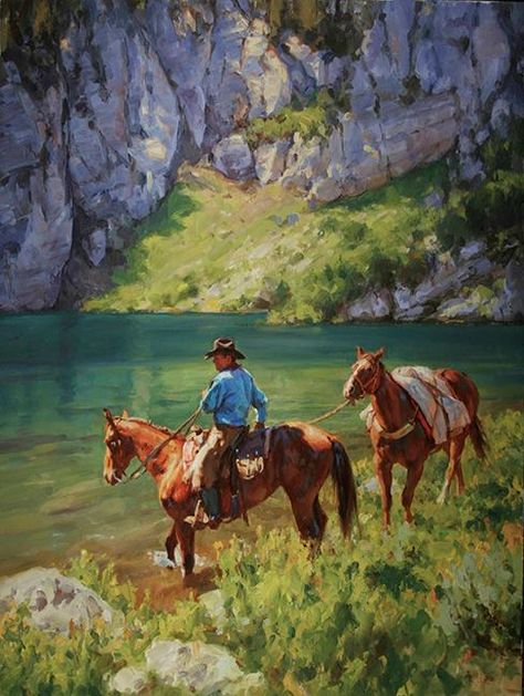 Below the Cliffs Cowboy Artwork, Western Posters, Rich Art, Western Artwork, Western Photography, Western Paintings, Western Life, Cowboy Art, Country Art