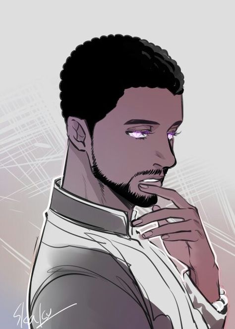 T'challa || Black Panther || Cr: skaky21 Ice Fruit, Cosmic Comics, T Challa, Kitsune Mask, Wakanda Forever, Black Boy, Chadwick Boseman, Black Panther Marvel, Guy Drawing