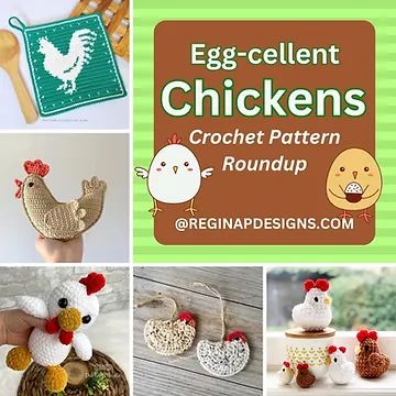 Chicken Crochet Pattern Roundup Free Crochet Chicken, Crochet Chickens, Chicken Patterns, Chicken Hats, Crochet Fish, Chicken Pattern, Crochet Chicken, Egg Dye, Easter Crochet Patterns