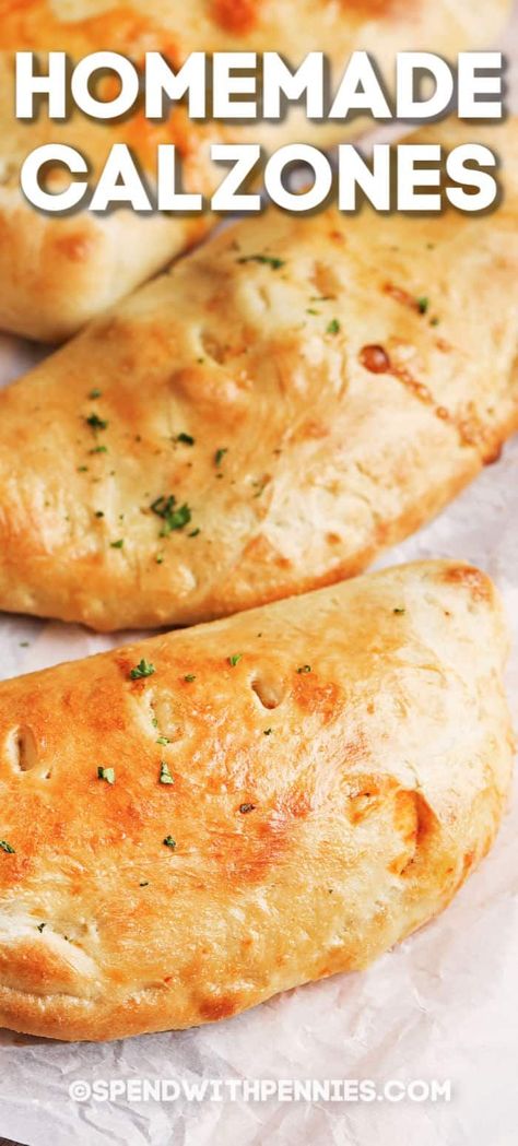 Husband has been angling for some calzones lately...might have to do this. Calzone Recipe Pepperoni, Pizza Snacks Easy, Stuffed Pizza Bread, Homemade Calzone Recipe, Ginger Ideas, Calzone Recipes, Calzone Recipe Easy, Homemade Calzone, Carrot Ginger Juice