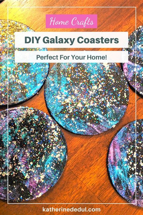 Diy Galaxie, Galaxy Coasters, Galaxy Crafts, Planet Crafts, Mason Jar Candle Holders, Messy Crafts, Diy Galaxy, Galaxy Theme, Clever Gift