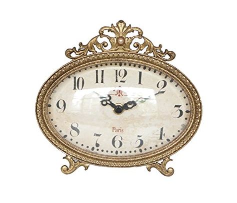 NIKKY HOME Pewter Vintage Table Clock 65 x 6Antique Gold *** Details can be found by clicking on the image. #VintageHomeDecor Shelf Clock, Mantel Shelf, Tabletop Clocks, Mantle Clock, Creative Co Op, Antique Table, Table Clock, Antique Pewter, French Decor