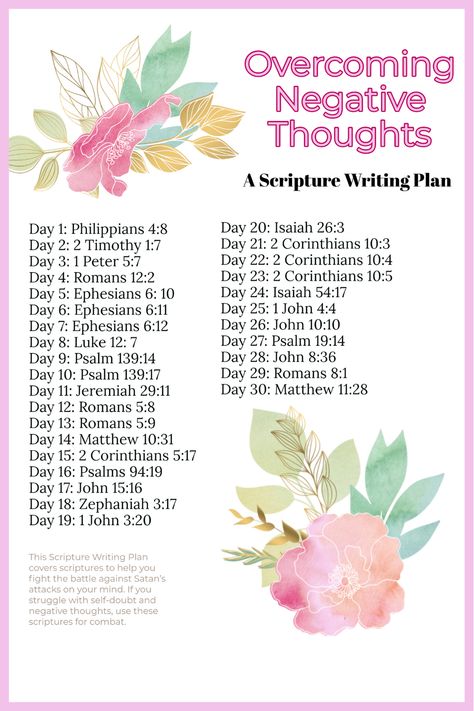 Overcoming Negative Thoughts, Tea Time Quotes, Scripture Writing Plans, Writing Plan, Bible Study Plans, Bible Study Methods, Bible Study Tips, Bible Study Notebook, Christian Bible Study