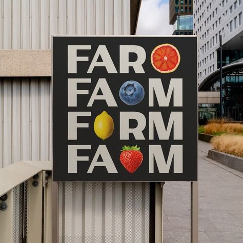 Grafik Feed on Instagram: “By @studiohalfdecent Introducing FARM. A brand design for The Future of Agriculture and Resource…” Agriculture Graphic Design, Farm Graphic Design, Farm Signage, Farm Branding, Agriculture Design, Orange Farm, Garden Graphic, Farm Restaurant, Contemporary Graphic Design