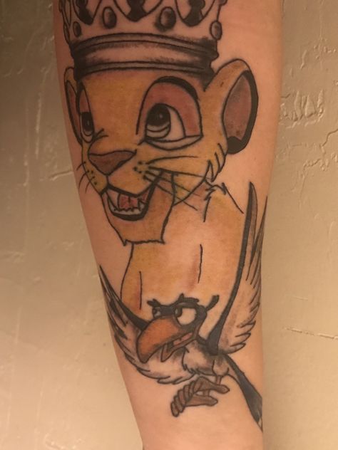 Disney the lion king tattoo The Lion King Tattoo, Lion King Tattoo, King Tattoo, Disney The Lion King, King Tattoos, The Lion King, The Lion, Lion King, Portrait Tattoo