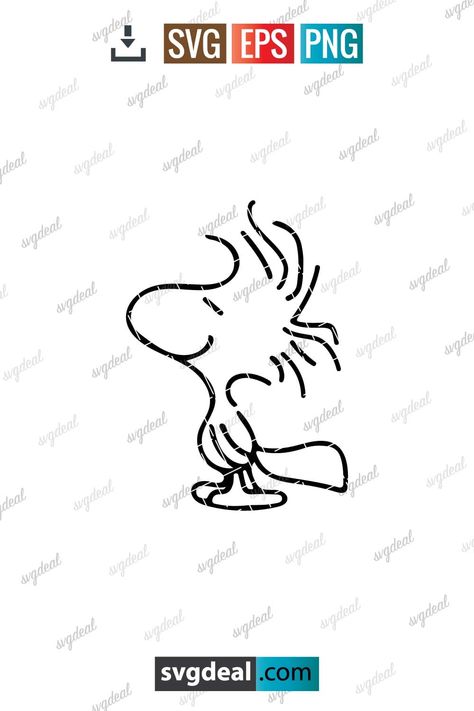 Snoopy Christmas Svg Free, Woodstock Coloring Pages, Snoopy Svg Files Free, Snoopy Svg Free, Woodstock Charlie Brown, Cartoon Template, Cricut Clipart, Cartoon Silhouette, Woodstock Snoopy