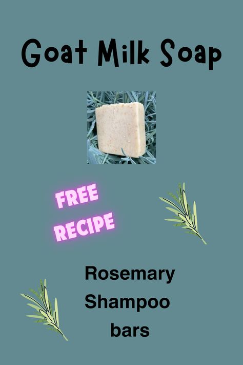 Rosemary Shampoo bars using goat milk to make this wonderfully moisturizing shampoo bars. Goat Milk Shampoo, Rosemary Shampoo, Shampoo Recipe, Shampoo Bars, Moisturizing Shampoo, Essential Oils Rosemary, Goat Milk Soap, Promotes Hair Growth, Shampoo Bar