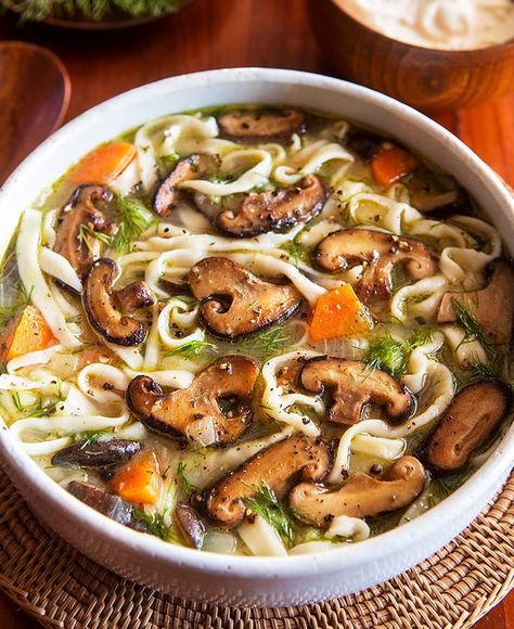 Mushroom Noodle Soup Recipe with Handmade Pasta Noodle Sauce Recipe, Mushroom Noodle Soup, Ramon Noodles, Mushroom Cream Soup, Mouthwatering Food, Noodle Soup Recipe, Seasoning And Spice, Handmade Pasta, Noodle Soup Recipes