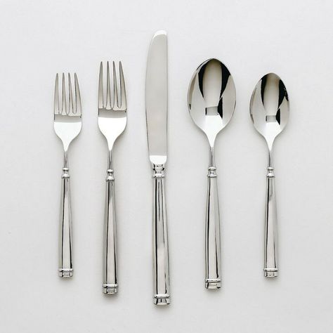 Donata Stainless Steel Flatware & Reviews | Birch Lane Colorful Dinnerware, Flatware Storage, Stainless Steel Dishwasher, Crystal Glassware, Curtain Hardware, Stainless Steel Flatware, Flatware Set, Birch Lane, Serving Piece