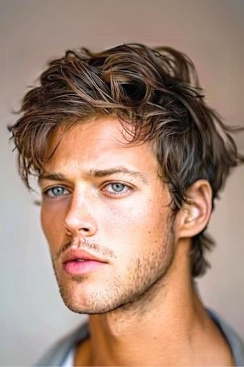 33 Versatile Medium-Length Hairstyles for Men To Try in 2024 - The Hairstyle Edit Messy Fringe, Medium Length Hairstyle, Medium Length Wavy Hair, Mens Haircuts Short Hair, Undercut Long Hair, Boy Haircut, Hot Haircuts, Fresh Haircut, Long Hair On Top