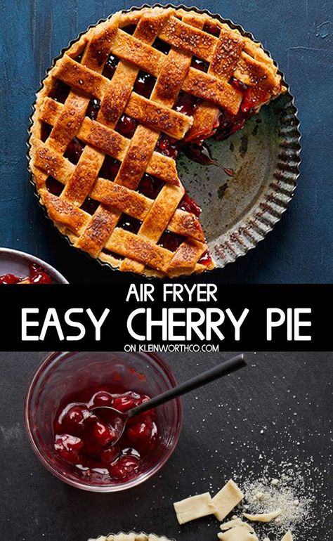 Air Fryer Pie Crust, Air Fryer Pie Crust Desserts, Air Fryer Fried Pie Recipes, Airfryer Pies, Air Fryer Cherry Pie, Sweet Cherry Pie Filling, Easy Cherry Pie, Incredible Desserts, Sweet Cherry Pie