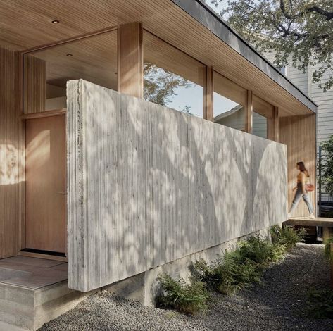 Porch Grill, Concrete Walls, Bungalow Style, Urban Setting, Facade Architecture, Facade Design, Residential Design, Residential Architecture, Maine House