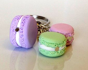 French Macaron Trio Keyring Keychain, Polymer Clay Miniature Food Jewellery [jewelry] Accessories Macaron Keychain, Keychain Polymer Clay, Clay Miniature Food, Polymer Clay Miniature, French Macaron, Miniature Food Jewelry, Polymer Clay Miniatures, Food Jewelry, Clay Miniatures