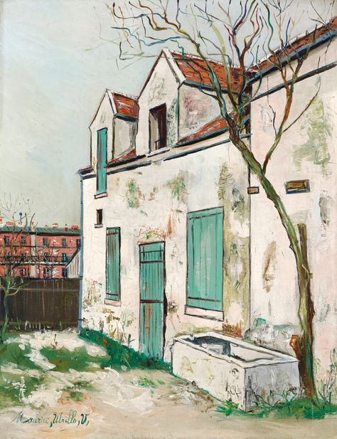 Utrillo Paintings, 1920s Paintings, Maurice Utrillo, Paris Painting, Drawing Quotes, Georges Braque, Cityscape Painting, Post Impressionists, Famous Art