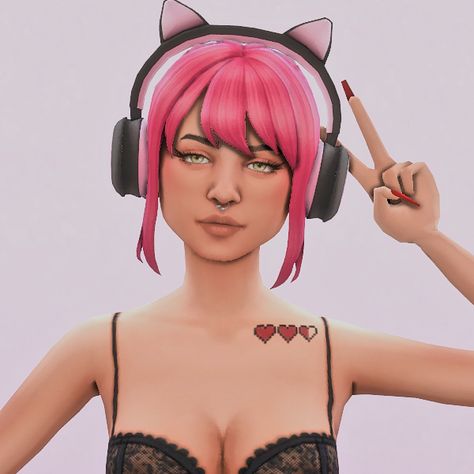 Sims 4 Gamer Girl Cc, Thigh Tats, Thigh Tat, Gamer Tattoos, Sims 4 Tattoos, Cc Mods, 4 Tattoo, Kawaii Tattoo, Gaming Tattoo