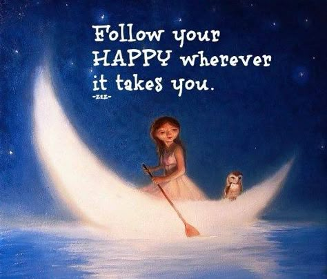 Follow your happy wherever it takes you. Moon Boat, Sitting On The Moon, Charcoal Drawings, Sun Moon Stars, Thomas Kinkade, Beautiful Moon, On The Moon, Moon Art, Childrens Illustrations