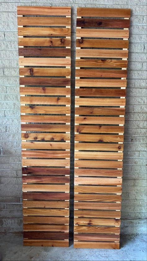 Modern wood slat house shutters pair | Etsy Modern House Shutters, Cleaning Wood Blinds, Modern Shutters, Window Shutters Exterior, Cedar Shutters, Custom Shutters, House Shutters, Diy Shutters, Bar Storage