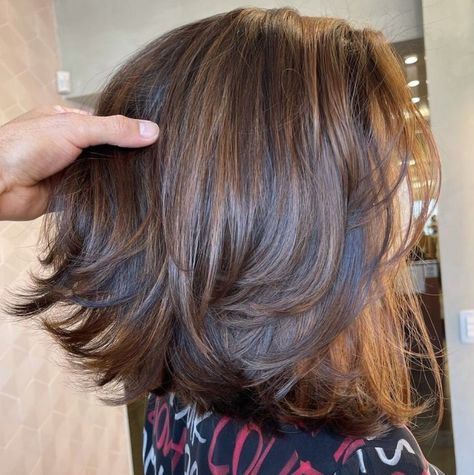 Hair In My 40s, Short Curly Bob Hairstyles Messy Curls Wavy Hair, Med Layered Haircuts, Hair For Women Over 60 Aging Gracefully, Layered Haircuts With Bangs, Medium Layered Haircuts, Medium Bob, Hairstyles For Layered Hair, Lob Hairstyle