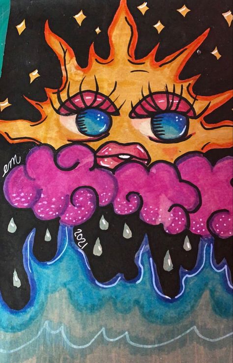 sun w blue eyes and purple clouds w blue flames and black background mood drawing w markers Clouds With Eyes Drawing, Mood Drawing, Background Mood, Trippy Clouds Painting, Droopy Eyes Drawing Trippy, Trippy Cloud Painting, Purple Clouds, Pink And Purple Trippy Aesthetic, Eyes Drawing