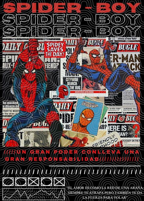 SPIDERMAN / SPIDERBOY - Etsy Morocco Spiderman Theme, Spiderman Drawing, Black And White T Shirt, Soccer Inspiration, Retro Graphic Design, Spider Art, Marvel Spiderman Art, Spiderman Comic, Iphone Wallpaper Tumblr Aesthetic