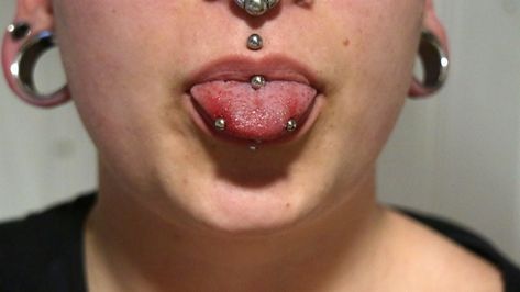 Can Snake Eye Piercing Paralyze You? Piercing At Home, Snake Bite Piercing Tongue, Horizontal Tongue Piercing, Piercing Snake, Snake Eyes Piercing, Snake Bite Piercing, But At What Cost, Eye Piercing, Snake Bites