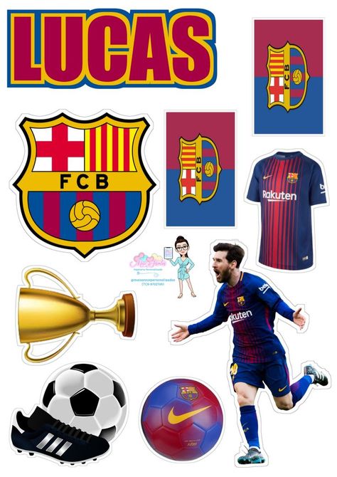 Barcelona Cake Topper Printable, Messi Cake Topper Printable, Bolo Do Barcelona, Fifa 2023, Barcelona Cake, Perfect Cake Pops, Fc Barcelona Wallpapers, Messi Barcelona, Barcelona Futbol Club