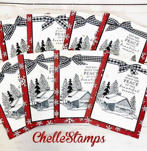 Peaceful Cabin Christmas Cards, Su Peaceful Cabin Cards, Peaceful Place Dsp Stampin Up Cards, Stampin Up Holiday Cards, Stampin Up Peaceful Cabin Cards, Peaceful Cabin Stampinup Cards, Peaceful Cabin Cards, Stampin Up Peaceful Cabin, Christmas Barn