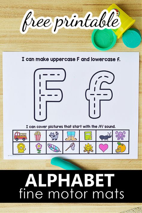 Practice letter formation and letter sound correspondence with this set of free printable Beginning Sound ABC Play Dough Mats for PreK and K. Play Dough Letter Activities, Play Dough Alphabet Mats Free Printable, Free Letter Formation Printables, G Activities For Preschool, Preschool Phonemic Awareness, Letter Formation Printables, Playdough Letters, Letter Formation Activities, Preschool Curriculum Free