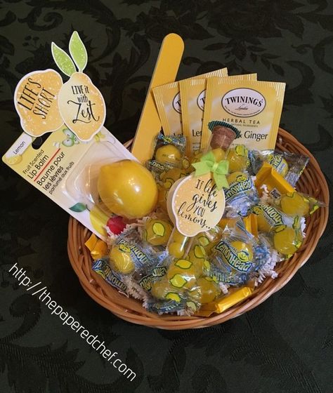 Lemon Zest Basket, lemon ginger tea, creative paper crafting, designer series paper, DIY lemon crafts, Lemon Builder punch, lemon candy, Lemon Drop, lemon gift basket, Lemon Heads, lemon treats, Lemon Zest, live it with zest, mini baskets, mini test tube, Occasions 2018, Spring craft fair ideas, Spring crafts, squeeze it for all its worth, Stampin' Up, if life gives you lemons Lemon Gifts, Lemon Ginger Tea, Lemon Candy, Basket Gift Ideas, Lemon Treats, Lemon Crafts, Lemon Head, Crafting Recipes, Lemon Kitchen