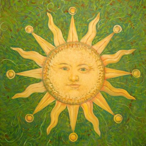 . Sun Aesthetic Art, Sun Face Painting, Sun Face Art, Sun Person, Sun With A Face, Sun With Face, Sun Painting, Good Day Sunshine, Face Paintings