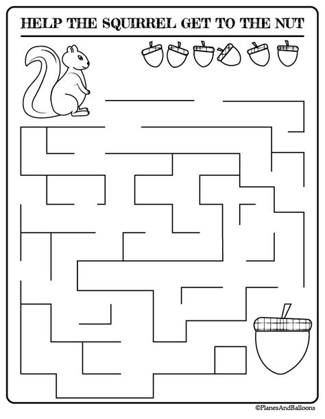 Preschool Maze, Activity Pages For Kids Free Printables, Fall Preschool Worksheets, Fall Coloring Pages For Kids, Mazes For Kids Printable, Fun Activities For Preschoolers, Fall Lesson Plans, Fall Worksheets, Preschool Activities Printable