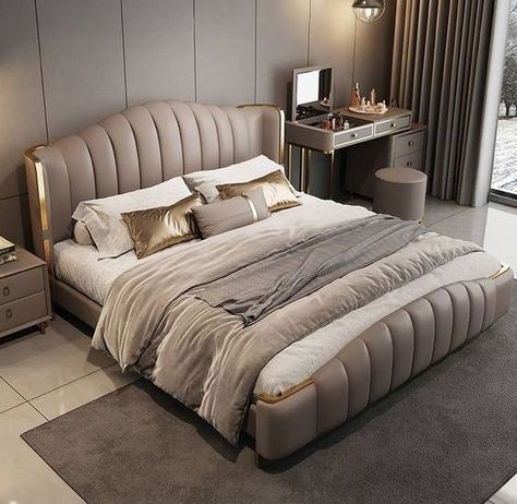 King Size Bed Designs, Bed Back Design, Double Bed Designs, Bed Headboard Design, Cama King Size, Wooden Bed Design, Modern Sofa Designs, تصميم للمنزل العصري, Modern Luxury Bedroom