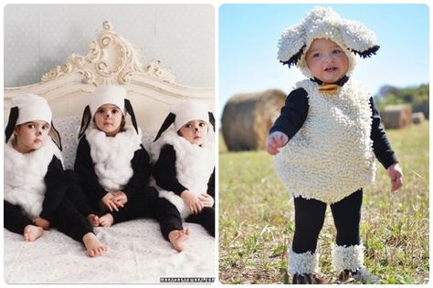 Disfraces originales de Navidad: ovejas Sheep Costumes, Purim, Olaf, Kids Costumes, Reno, Sheep, Carnival, Black