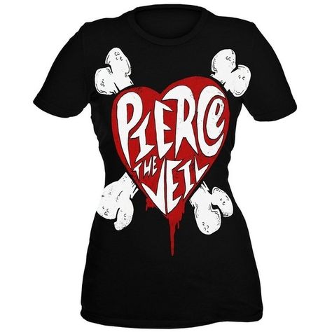 Pierce The Veil Heart Girls T-Shirt Plus Size Products I Love ❤ liked on Polyvore featuring shirts, tops, pierce the veil and band merch Pierce The Veil Shirt, Products I Love, Heart Piercing, Amazing Clothes, Hearts Girl, Emo Outfits, Pierce The Veil, The Veil, Girls T Shirt