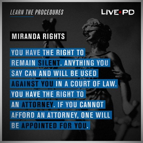 Miranda Rights Miranda Rights, Company Quotes, Legal Humor, Law Court, Kids Area, Insurance Company, Law Enforcement, Police Officer, History Facts