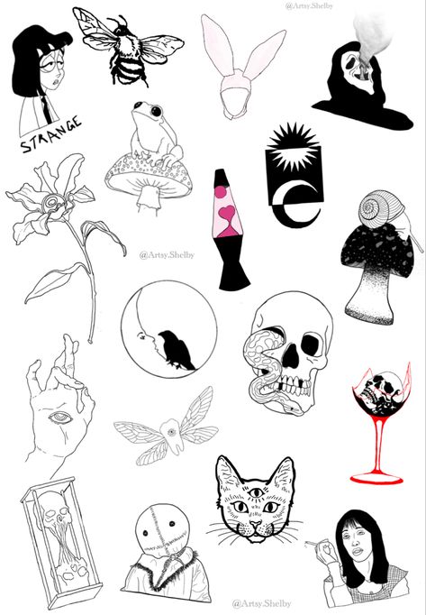 Small Tattoos Horror, Small Gore Tattoos, Horror Small Tattoo, Simple Horror Tattoo Ideas, Subtle Horror Tattoo, Creepy Small Tattoos, Tattoo Ideas Scary, Small Horror Tattoos, Tattoo Ideas Creepy