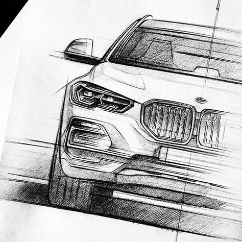 Bmw Sketch, Charcoal Sketch, Car Illustration, Sketch Illustration, Car Sketch, Park Art, Car Drawings, Car Art, Bmw X5