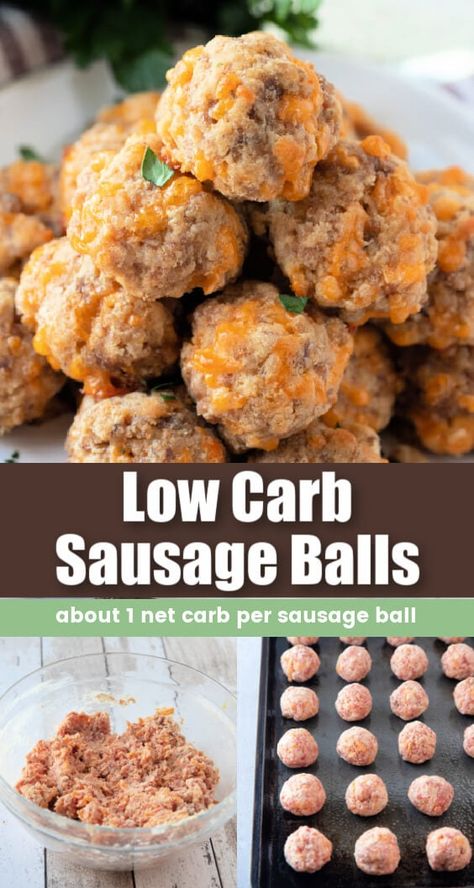 Low Carb Sausage Balls With Cream Cheese, Healthy Sausage Balls, Low Carb Sausage Balls, Keto Sausage Balls, Low Carb Sausage, Meal Sides, Low Carb Low Fat Recipes, Sausage Balls, Low Carb Low Sugar