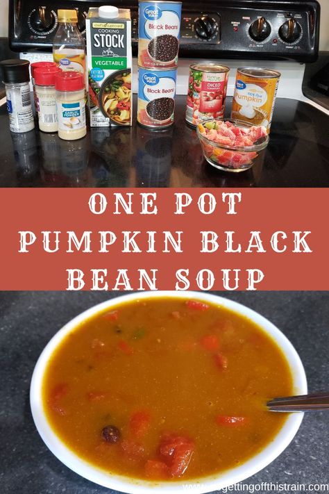 Want a cozy soup for those cold Fall nights? This Pumpkin Black Bean Soup is a one-pot recipe that's vegetarian and full of fiber! Black Bean Pumpkin Soup, Pumpkin Black Bean Soup, Cozy Soup, Fall Nights, Black Bean Soup, Beef And Noodles, Bean Soup, Black Bean, Pumpkin Puree