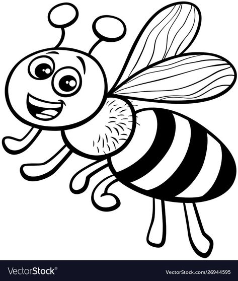 Honey Bee Cartoon, Bug Cartoon, Bee Cartoon, Insect Clipart, Spider Coloring Page, Bee Coloring Pages, Bee Drawing, Bee Clipart, Bee Pictures