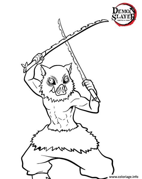 Coloriage Inosuke Hashibira with weapons demon slayer à imprimer Easy Manga Drawings, Amazing Coloring Pages, Coloring Pages Inspirational, Love Coloring Pages, Tattoo Stencil Outline, Fairy Coloring Pages, Pokemon Coloring, Cat Coloring Page, Cartoon Tattoos