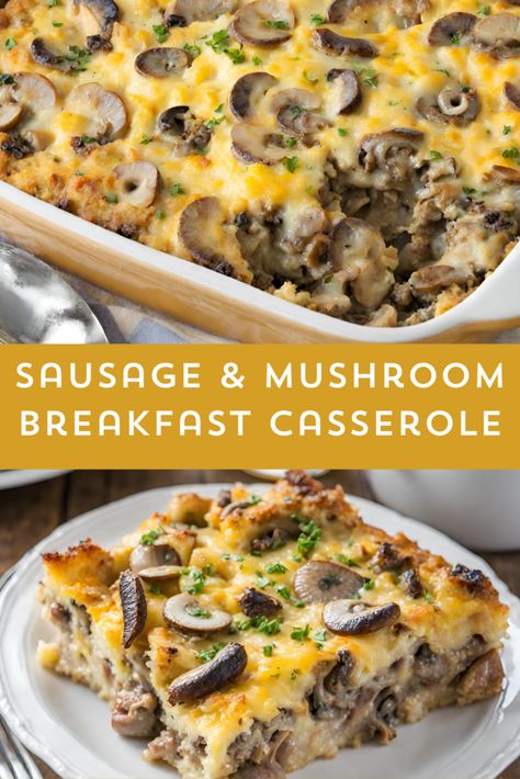 Indulge in a savory delight with our Sausage Mushroom Breakfast Casserole! 🍳🍄 A hearty mix of flavorful sausage, mushrooms, and eggs, baked to perfection. Start your day right with this easy and delicious breakfast option. Visit our website for the full recipe! #BreakfastCasserole #HealthyRecipes #MorningDelight" Mushroom Breakfast Casserole, Cinnabon Rolls, Sausage Mushroom, Mushroom Breakfast, Farmers Casserole, Eggs And Mushrooms, Baked Mushrooms, Mushroom Casserole, Brunch Casserole