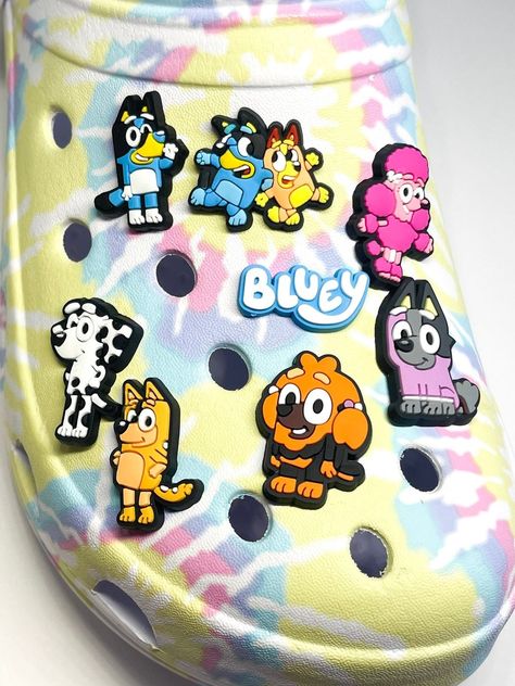 Bingo Funny, Dog Cartoon, Cute Cartoon Characters, Dog Charms, Croc Charms, Disney Kids, Swag Shoes, Cartoon Dog, 2nd Birthday Parties