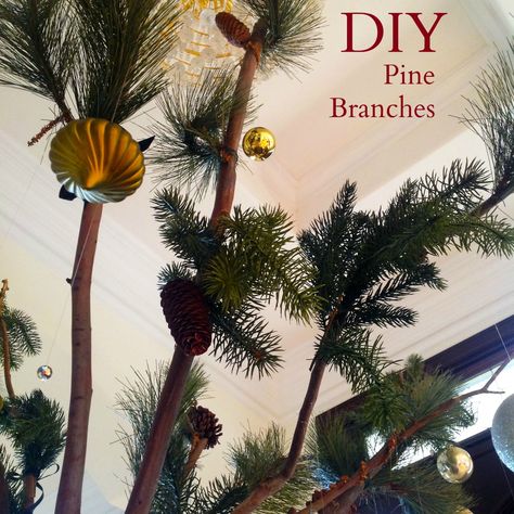 Make Your Own Faux Pine Branches For Less Large Pine Cones, Branches Diy, Sequin Ornaments, Pine Garland, Pine Branches, Floral Branch, Small Christmas Trees, Pine Branch, Very Merry Christmas