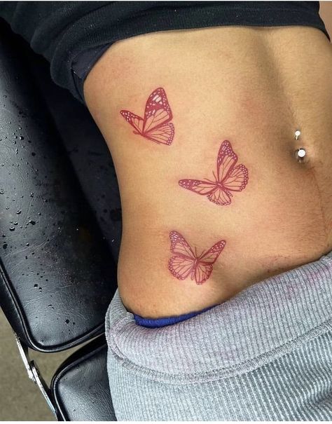 Red Ink Tattoo Ideas, Tattoos Inspo, Waist Tattoos, Pink Tattoo, Cute Hand Tattoos, Pretty Hand Tattoos, Black Girls With Tattoos, Petite Tattoos, Tattoos For Black Skin