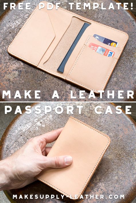 Wallet Pattern Free, Diy Leather Working, Diy Leather Wallet, Passport Template, Leather Working Patterns, Diy Leather Projects, Leather Passport Wallet, Leather Wallet Pattern, Leather Craft Patterns